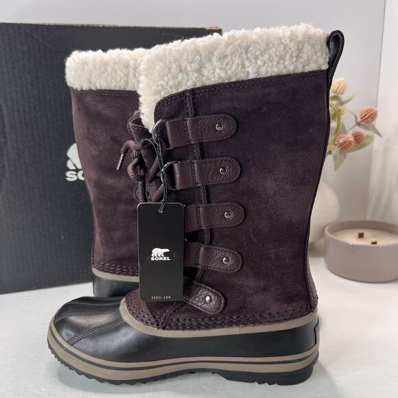 Sorel Joan of Arctic Suede Waterproof Boots New Cinder/Wet Sand Women 6.5 NWB - Picture 7 of 10